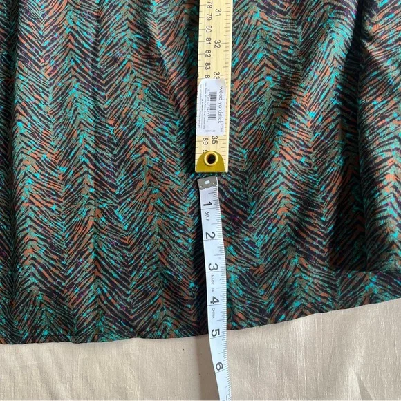 Wrangler Retro NWT Green Brown V-Neck Long Sleeve Stretchy Dress Size 3XL - Picture 9 of 9